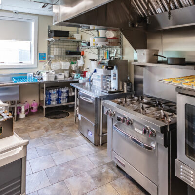 Commercial kitchen at a Doodle Bugs! center